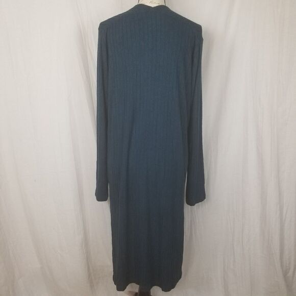 Bobeau Open Front Dark Teal Long Cardigan - Picture 8 of 8